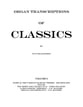 Organ Transcriptions of Classics Vol. 3 Organ sheet music cover